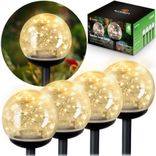 Led napelemes leszúrható, kerti gömb lámpa , 4 db - Ilumen LS-103 kültéri világítás
