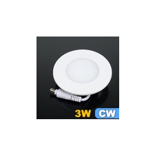 LED panel (85 mm) 3 Watt (kör) hideg fehér, süllyeszthető villanyszerelés