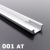 LED Profiles ALP-001 - Aluminium U profil ezüst, LED szalaghoz, átlátszó burával