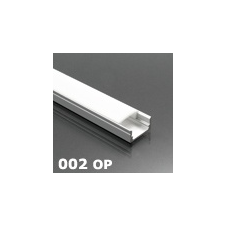 LED Profiles ALP-002 - Aluminium U profil ezüst, LED szalaghoz, opál burával villanyszerelés