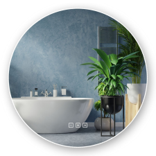 LED Tükör 60cm ROUND BLUETOOTH fürdőszoba bútor