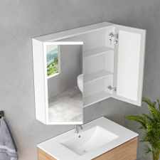  LED Tükör Szekrénnyel MODA 80x70 cm Fehér – Kerületvilágítással és Érintésérzékelővel fürdőszoba bútor