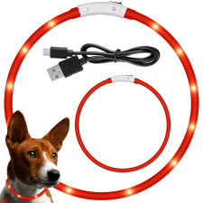  Led világító nyakörv kutyáknak és macskáknak – vízálló, állítható, USB nyakörv, póráz, hám kutyáknak