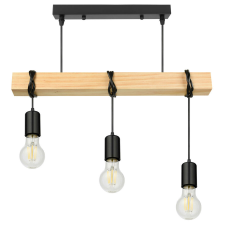 Ledlux LX-1320 függesztett mennyezeti lámpa,3xE27, fekete világítás