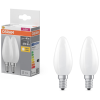 Ledvance Gmbh Osram E14 LED gyertya, 4,2W, 470 lm, 2700 K, melegfehér, opál üveg-40 W izzó helyett, 2 darabos - Base Classic B