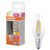 Ledvance Gmbh Osram E14 LED gyertya, 5,9W, 806 lm, 2700 K, melegfehér, dimmelhető, áttetsző üveg-60 W izzó helyett - Superstar Classic B filament