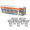 Ledvance Gmbh Osram GU10 LED 4,3W, 350 lm, 2700 K, melegfehér, áttetsző üveg-30 W izzó helyett, 5 darabos - Base Spot PAR16