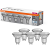 Ledvance Gmbh Osram GU10 LED 4,3W, 350 lm, 4000 K, hidegfehér, áttetsző üveg-30 W izzó helyett, 5 darabos - Base Spot PAR16