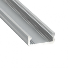LEDvonal Alumínium U profil LED szalaghoz , 1 méter/db , lapos kivitel , VÍZTISZTA fedővel , CLICK MINI világítás