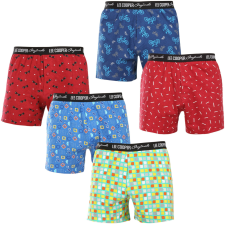 Lee Cooper 5PACK tarka Lee Cooper férfi bő szárú boxeralsó (5xPO38811/2) M férfi alsó