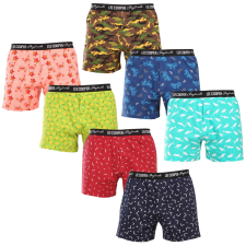 Lee Cooper 7PACK tarka Lee Cooper férfi bő szárú boxeralsó (7xPO38811/2) L férfi alsó