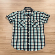 Lee Cooper Kék, kockás ing gyerek póló