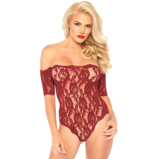 Leg Avenue Lace Teddy And Bottom - szexi body (rézvörös) body