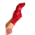 Leg Avenue Wrist Length Satin Gloves, red, O/S