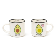 Legami Srl Legami porcelán bögre szett 2db-os, 50ml, avokádok (ETELE) bögrék, csészék