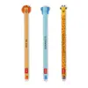 Legami Srl Legami radírozható zselés toll 3db-os szett, oroszlán, elefánt, zsiráf STATIONARY