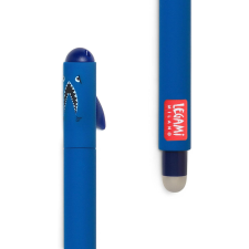 Legami zselés toll, radírozható, cápa, kék betét toll
