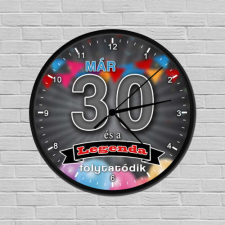 Legendás születésnapi óra 30 falióra