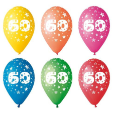 . Léggömb, 26 cm, számos, 60 party kellék