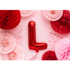  Léggömbbetű &#039;&#039;L&#039;&#039;, 35 cm, piros party kellék