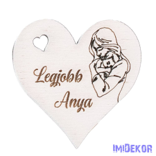  Legjobb Anya feliratos szívecske 5 cm 5db/csomag - Fehér dekorációs kellék