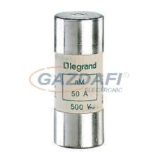 LEGRAND 014050 Lexic hengeres olvadóbiztosító 50A aM 14 x51 ütőszeg nélkül villanyszerelés