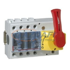LEGRAND 022302 Vistop 32A 4P mellső, piros kar/sárga fedlap, terhelésszakaszoló kapcsoló sínre villanyszerelés