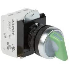 LEGRAND 023762 Osmoz forgókaros 2 fix állású kapcsoló 24V~/= Z+Ny - zöld villanyszerelés