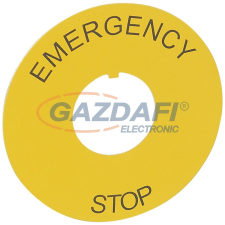 LEGRAND 024179 Osmoz cimke vészleállító nyomógombhoz Ø80 - "EMERGENCY STOP" villanyszerelés