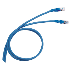 LEGRAND 051762 patch kábel RJ45-RJ45 Cat6 árnyékolt (F/UTP) PVC 1 méter kék d: 6mm AWG26 LCS3 ( Legrand 051762 ) egyéb hálózati eszköz