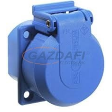 LEGRAND 057670 P17 Tempra háztartási aljzat, kék IP44, normál felfogóperemmel villanyszerelés