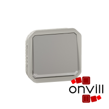 LEGRAND 069512L, Plexo 55 váltókapcsoló ellenőrzőfénnyel 10A, szürke villanyszerelés