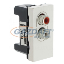 LEGRAND 078753 Program Mosaic 2xRCA audió aljzat, 1m, fehér villanyszerelés