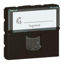 LEGRAND 079165L Program Mosaic RJ45 aljzat Cat 6 FTP, 2 modul, matt fekete villanyszerelés
