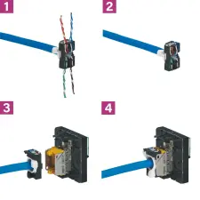 LEGRAND 079165L Program Mosaic RJ45 aljzat Cat 6 FTP, 2 modul, matt fekete villanyszerelés