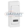 LEGRAND 086088 Oteo falon kívüli keskeny egypólusú nyomó fényjelzős, kerettel fehér