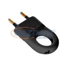 LEGRAND 2P csatlakozódugó 6A, fekete műanyag villanyszerelés