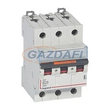 LEGRAND 409731 DX3 kismegszakító 25kA 3P 400V~ B25 villanyszerelés