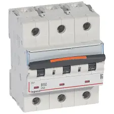 LEGRAND 409734 DX3 kismegszakító 25kA 3P 400V~ B50 villanyszerelés