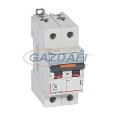 LEGRAND 409766 DX3 kismegszakító 25kA 2P 230/400V~ C6 villanyszerelés