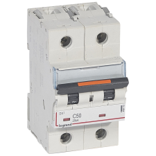 LEGRAND 409773 DX3 Kismegszakító. 2P, 50A, C karakterisztika, 25kA villanyszerelés