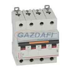 LEGRAND 409793 DX3 kismegszakító 25kA 4P 400V~ C10 villanyszerelés