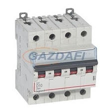 LEGRAND 409845 DX3 kismegszakító 25kA 4P 400V~ D10 villanyszerelés