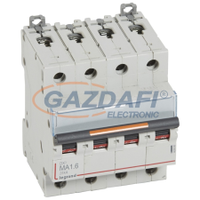 LEGRAND 409886 DX3 kismegszakító 25kA 4P 400V~ MA1,6 villanyszerelés