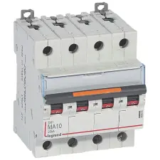 LEGRAND 409890 DX3 kismegszakító 25kA 4P 400V~ MA10 villanyszerelés