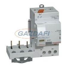 LEGRAND 410474 DX3 áramvédő relé 3P 400V~ AC 40A 300mA villanyszerelés
