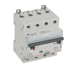 LEGRAND 411357 DX3 4P kombinált áram-védőkapcsoló C13 6000A / 10kA 30mA villanyszerelés