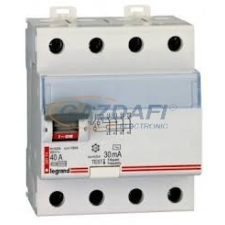 LEGRAND 411764 TX3 áram-védőkapcsoló 4P D 25A 30MA A villanyszerelés