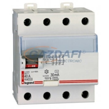 LEGRAND 411774 TX3 áram-védőkapcsoló 4P D 25A 100MA A villanyszerelés