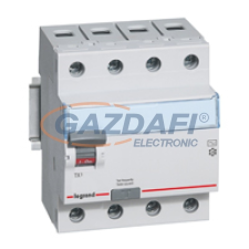 LEGRAND 411787 TX3 áram-védőkapcsoló 4P D 80A 300MA A villanyszerelés